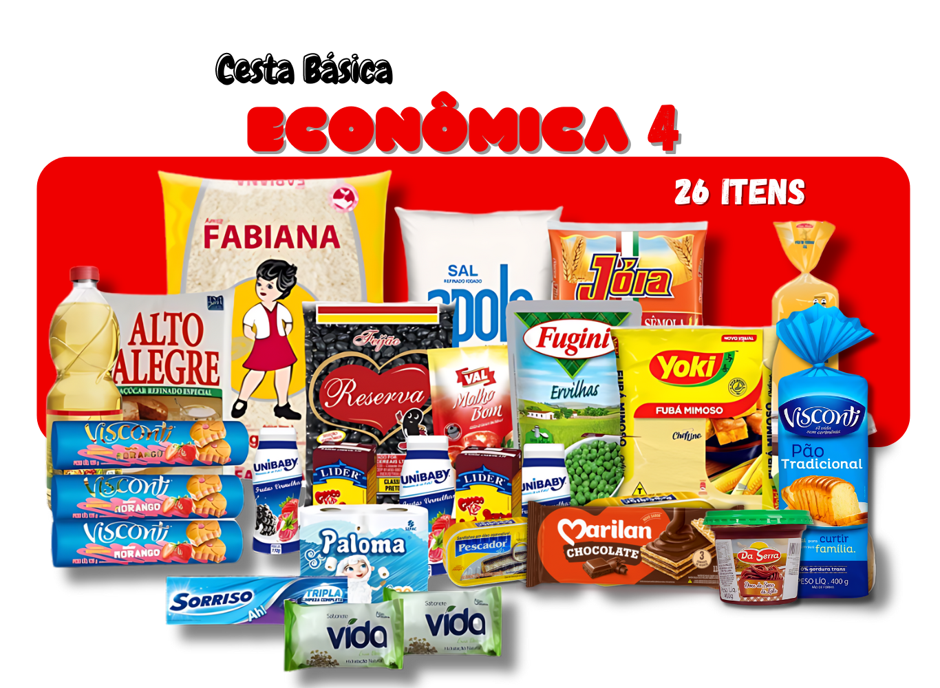 CESTA BASICA ECONOMICA 4:  de R$ 132,47 POR R$ 129,50