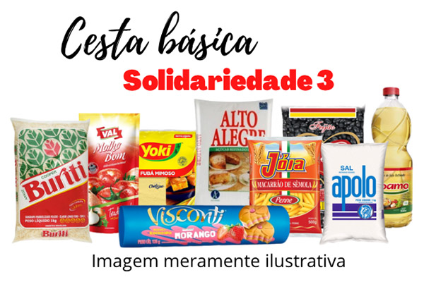 Cesta Básica: Solidariedade 3: de R$ 60,00 por  R$57,84