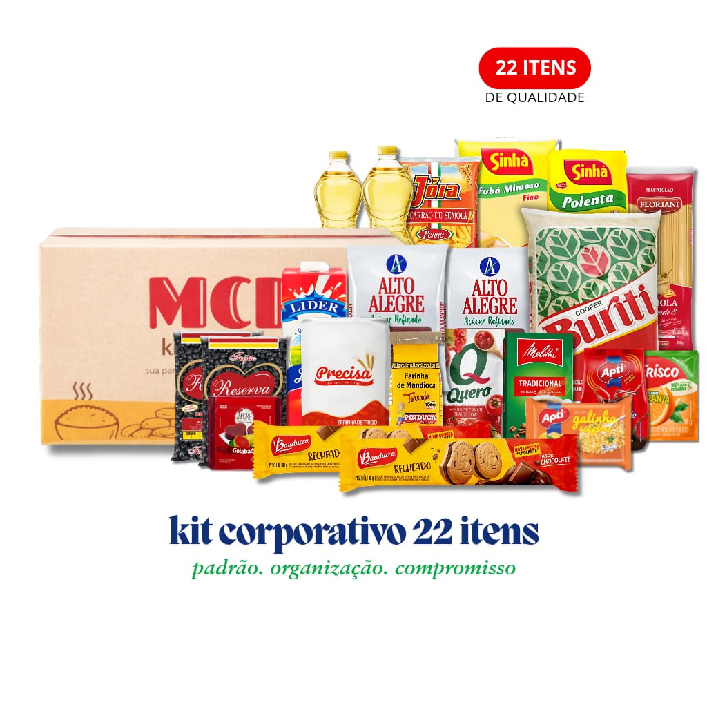 Kit Corporativo 22 itens - 16,66 kg : R$ 167,55