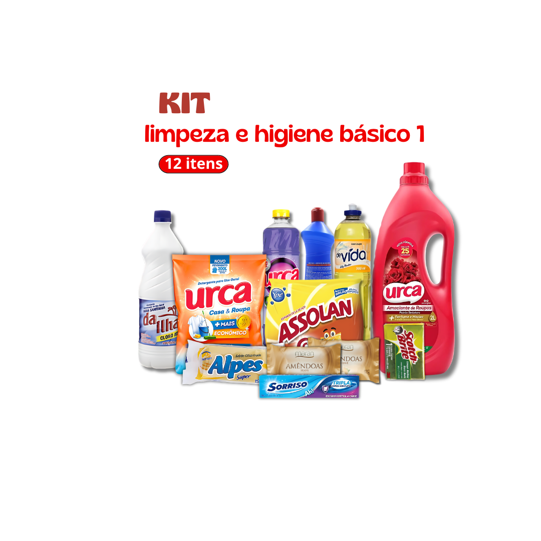 KIT LIMPEZA E HIGIENE 1                   R$58,42