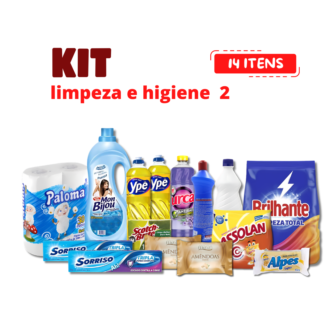 KIT LIMPEZA E HIGIENE 2 :  R$ 78,33