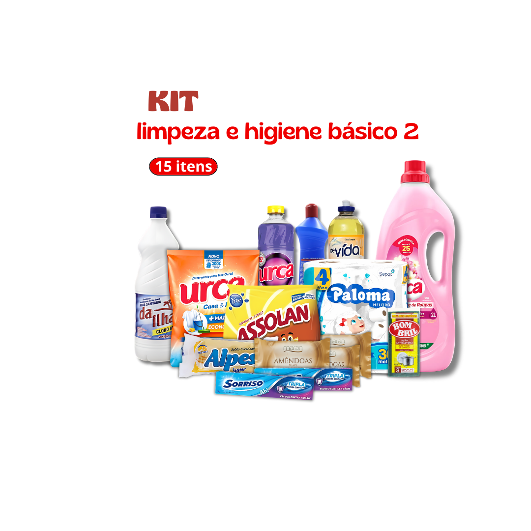 KIT LIMPEZA E HIGIENE BÁSICO  2 :   R$72,03          