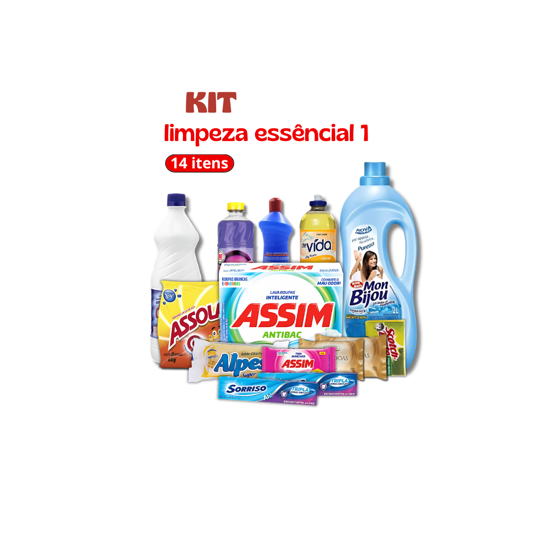 KIT LIMPEZA ESSÊNCIAL 1: 