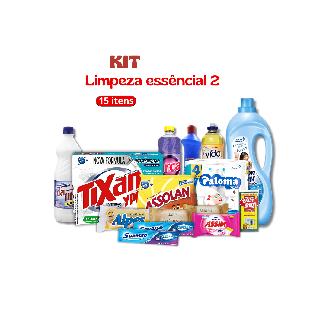 KIT LIMPEZA ESSENCIAL 2: 